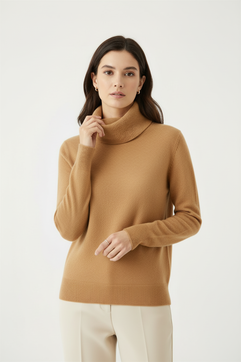 Modèle pull golden camel même pose